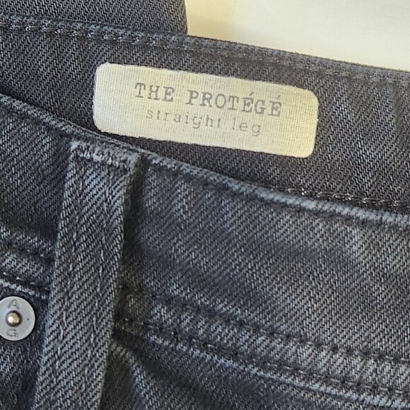 AG Adriano Goldschmied Protégé 38 Black Straight Leg Stretch Denim 38x32 Classic - Picture 3 of 11